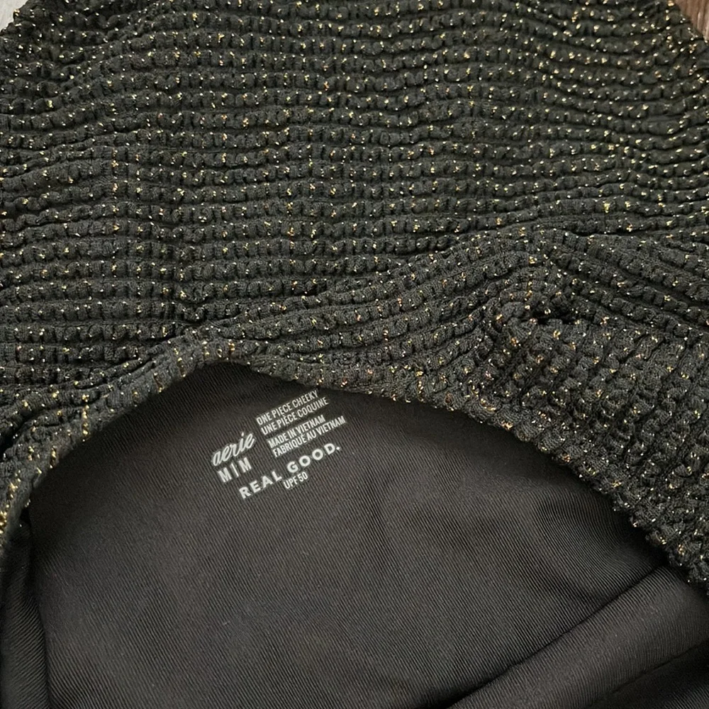 Aerie Lurex Crinkle Cut One-Piece - Picture 4 of 6